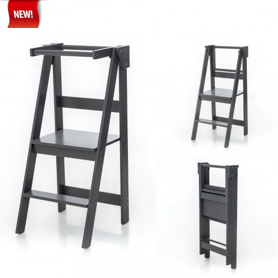 Foldable and Space Saving Helper Tower (Anthracite Grey)