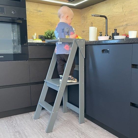 Foldable and Space Saving Helper Tower (Anthracite Grey)