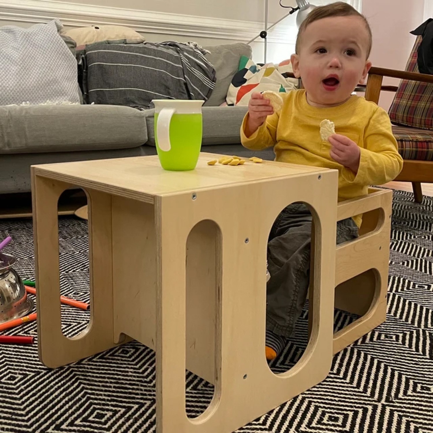 Montessori Cube Table and Chair - Original Sustainable Montessori Furniture  by Luula